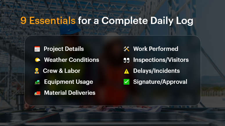 9 Essentials for a Complete Daily Log