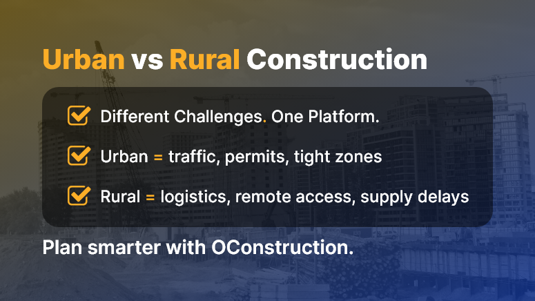 Urban vs Rural Construction Planning | OConstruction Insights