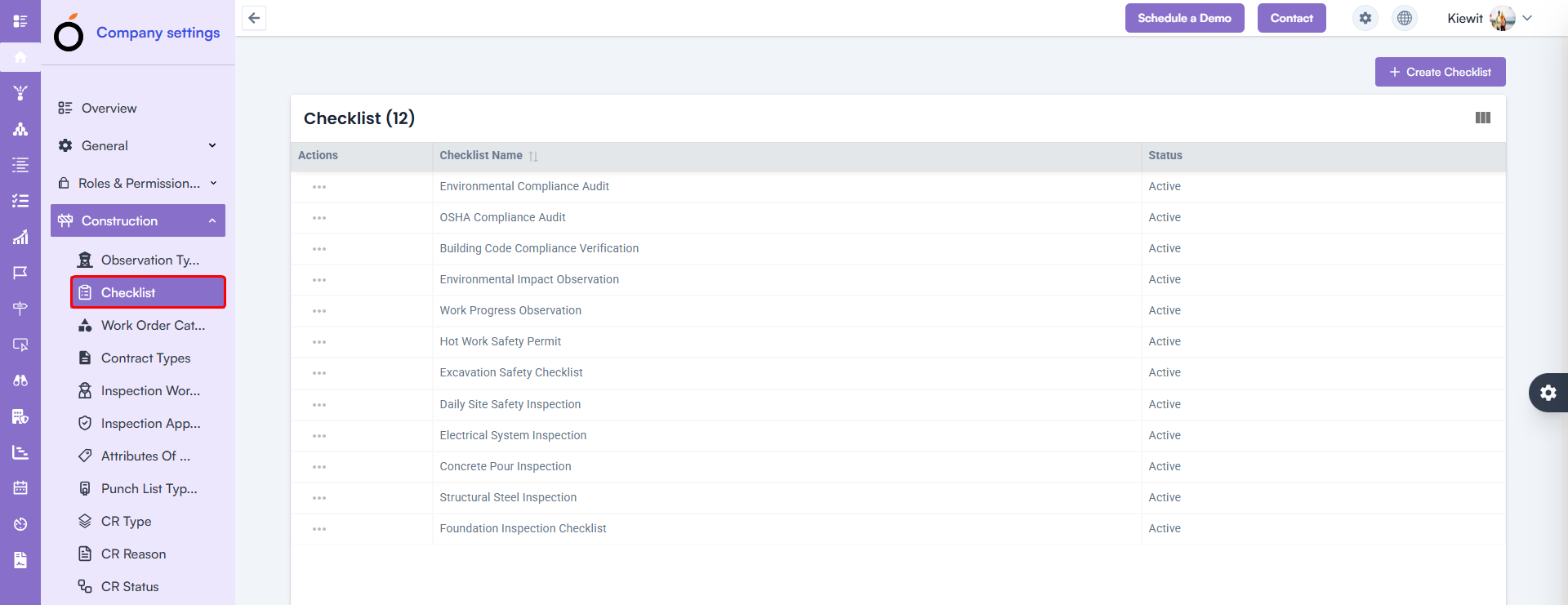 Checklist Module Fix