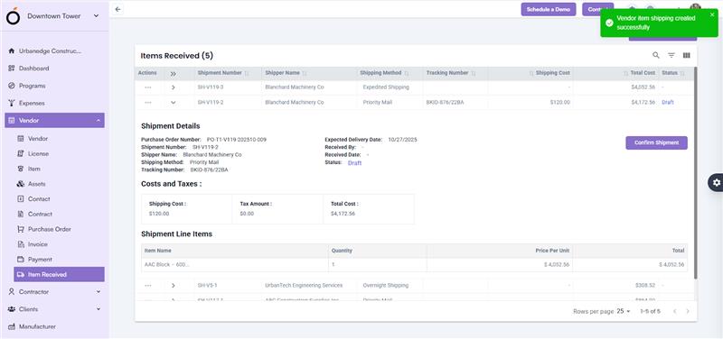 Vendor Item Management