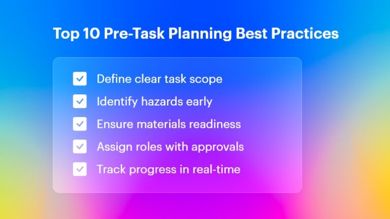 Top 10 Pre-Task Planning Best Practices to Reduce Incidents