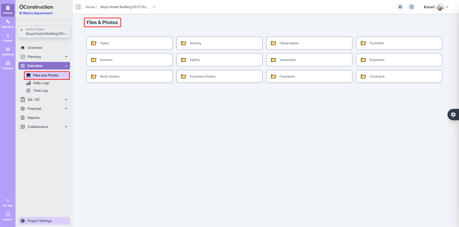 Files & Photos Module